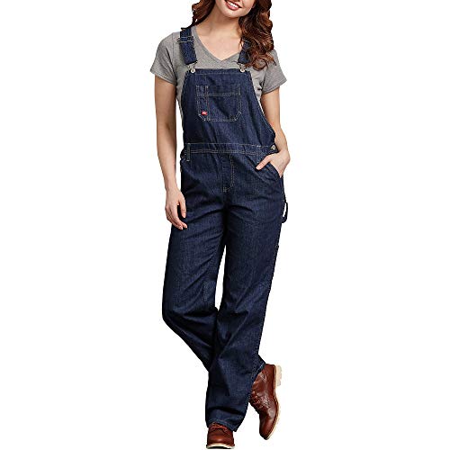 Dickies Donna, Salopette Comoda Bib Dal Taglio Dritto, Indigo Scuro, Xl