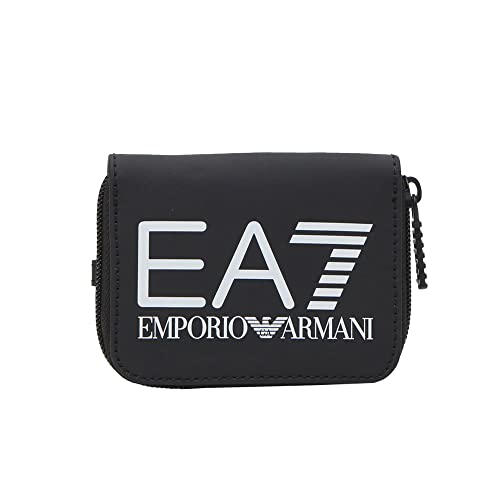 Emporio Armani Ea7 Train Zip Around Wallet - Black/White-One Size