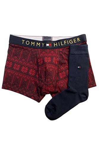 Tommy Hilfiger Trunk & Sock Set Um0Um01996 Pacchetti Regalo, Oro (Graphic Fairisle/Des Sky), L Uomo
