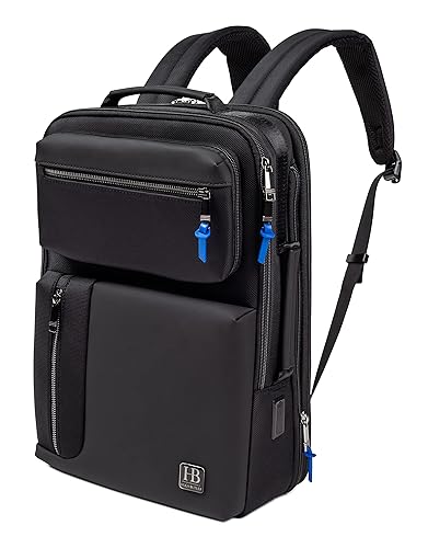 Hugh Butler Zaino Per Laptop Theodore - Solido E Robusto - Dimensioni Regolabili - Comodo - 2X Porta Usb Esterna - Sei Tasche Multifunzionali - Borsa