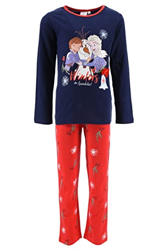 Frozen Bambina Pigiama Lungo (Blu Navy,6 Anni)