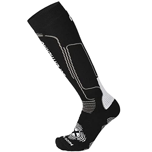 Mico Calza Ski Heavy Weight Superthermo Primaloft Merino (Xl, Nero Grigio)