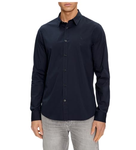 Calvin Klein Jeans Slim Stretch Shirt Camicia L/S, Night Sky, M Uomo
