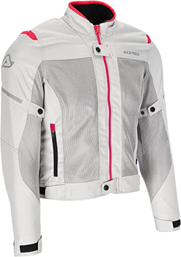 Acerbis Ramsey Vented Giacca Tessile Moto Da Donna (Grey/Pink,L)