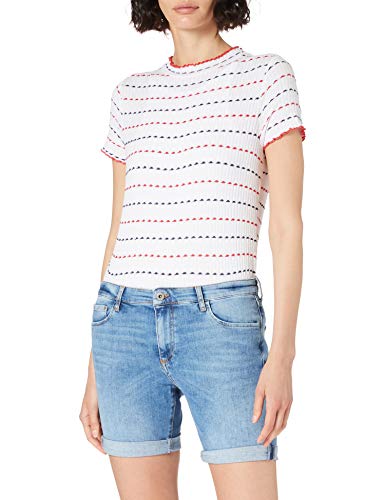 Cross Jeans Genna Pantalocini Denim, Mid Blue, Slim Donna