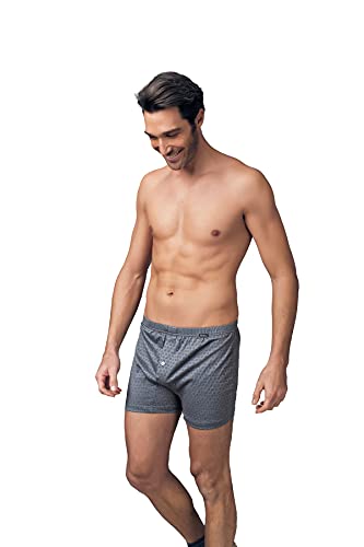 Nottingham 6 Boxer Uomo In Filo Di Scozia Con Elastico Interno (Fondo Scuro, 5)