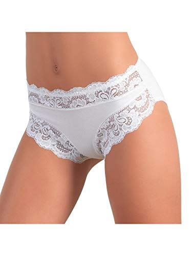Jadea Slip Donna Art. 742 6 Pezzi In Cotone Modal (Bianco, 3)