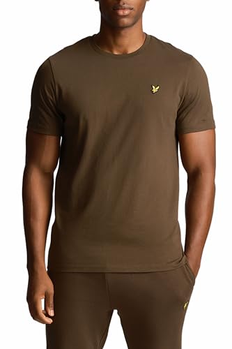 Lyle & Scott Uomo T-Shirt Tinta Unita Verde Oliva L