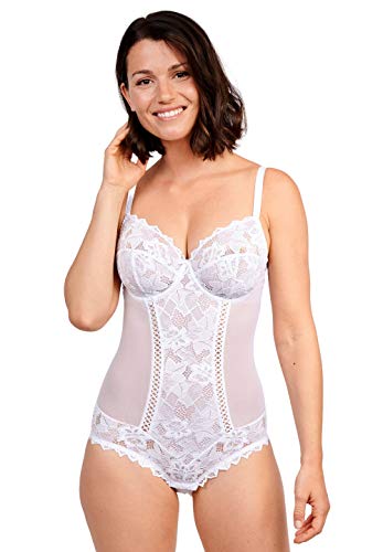 Sans Complexe - Body Con Pizzo, Donna, Bianco (Blanc), 5C