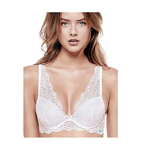 Infiore Bralette Leggermente Imbottita Scollo Profondo Pizzo Ainfiojoy3004 Colori Bianco Taglia 2
