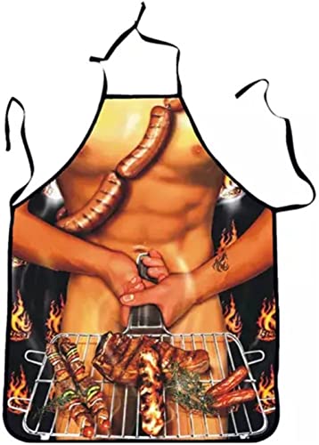 Woo Lando Grembiule Da Barbecue Da Uomo, 73 X 57 Cm, Divertente Idea Regalo Per Grigliate, Adam, M