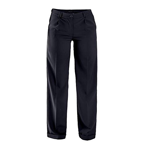 Pantalone Donna Ragazza Panta Palazzo Tasca America Con Pence Made In Italy 0967 Nero 48