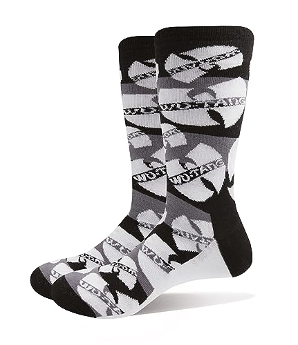Wu-Tang Clan Calzini Logos Monochrome Logo Nuovo Ufficiale Unisex Nero Uk Size Size Uk Size 7-11