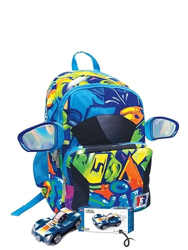 Tinta Unita Zaino Starter Young People Boy Fluo + Omaggio Macchina Mattoncini