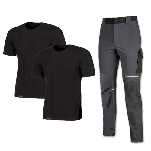 U-Power Don'T Worry... Be Happy! U-Power World Kit T-Shirt + Pantalone Asphalt Grey Tg. L