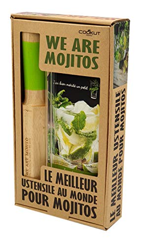 Cookut - We Are Mojito Set - Lo Strumento Per Mojito Del Mondo - Preparate Deliziosi Mojito Fatti In Casa - Strumento 4 In 1 - Confezione Con 2 Cannuc