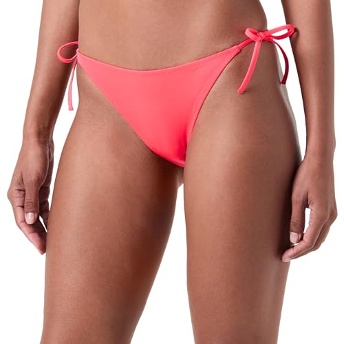 Calvin Klein Slip Bikini Allacciatura Laterale Donna String Side Tie Sportivo, Rosso (Signal Red), Xs