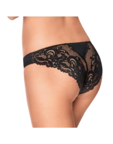 Infiore Brasiliana Donna Con Pizzo Colori Bianco E Nero 5102 Nero, 3