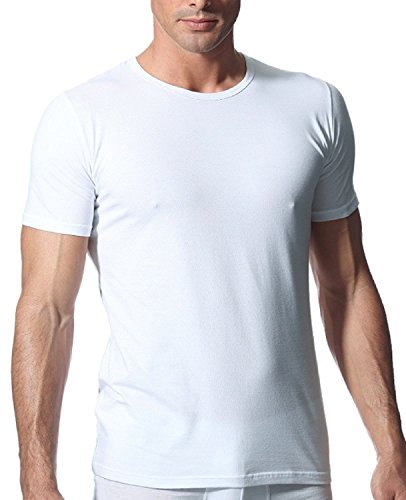 Pack 6 T-Shirt Uomo Nottingham Bianco / Assortito Cotone Art.700 ( 6 T-Shirt Bianco Girogola - 6 / Xl)