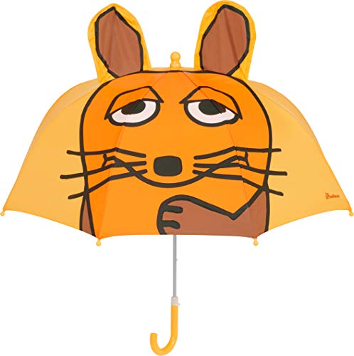 Playshoes Ombrello Per Bambini Unisex - Bambini E Ragazzi, Giallo 3D Il Topo, Original