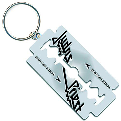Judas Priest British Steel Razor Logo Portachiavi Con Licenza