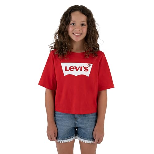 Levi'S Lvg Light Bright Cropped Top Bambine E Ragazze, Super Red, 8 Anni