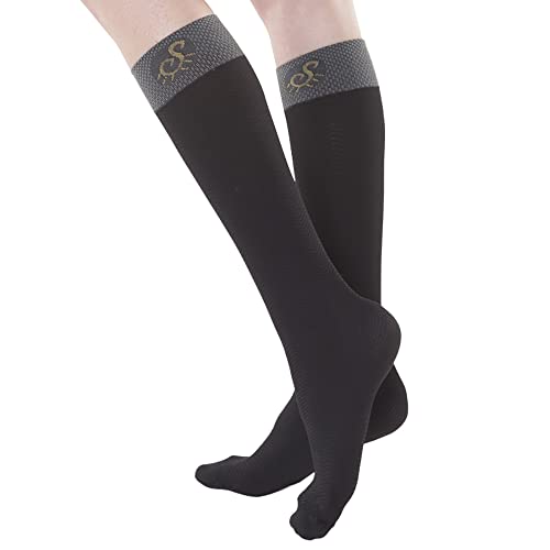 Solidea Unisex Gambaletto Active Energy Compressione Graduata 12/15 Mmhg (L, Nero)