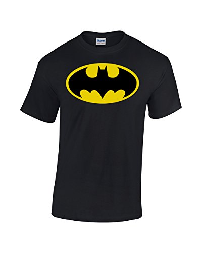 Batman Dc Comics-Maglietta Da Uomo, Colore: Nero Nero Nero