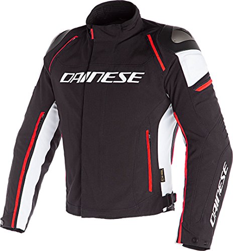 Dainese Racing 3 D-Dry Giacca Moto In Tessuto 50 Nero/Bianco/Rosso