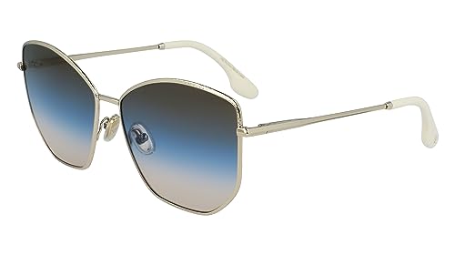 Victoria Beckham Vb225S 47944 Occhiali, 734 Gold Brown Blue Sand, 59 Unisex-Adulto