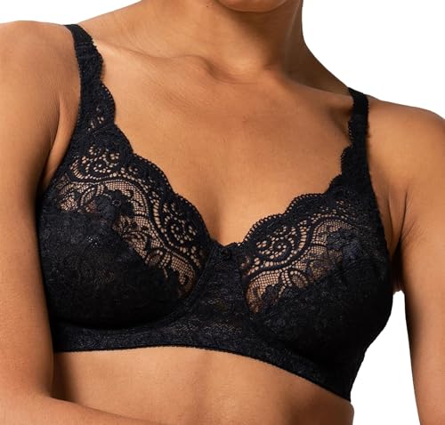 Triumph Donna Amourette 300 N X, Non-Wired Bra, Black, 6C