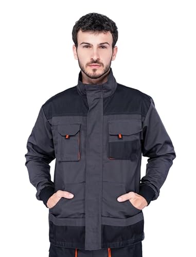 Giubbotto Da Lavoro Uomo, Giacca Da Lavoro, Doppia Tasca Per Attrezzi Da Lavoro, Taglie Grandi Fino S-3Xl, Giubbino Da Lavoro Uomo. Abbigliamento Da L