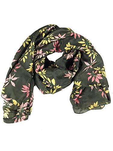 Manila Grace Foulard Quadrato Fiori Sfondo Verde G4/146