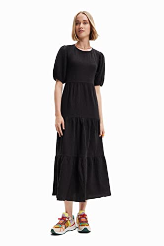 Desigual Vest_Wend 2000 Dress, Nero, Xxl Donna