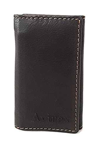 Green Srl Avirex Portachiavi Uomo In Pelle Linea Austin Marrone