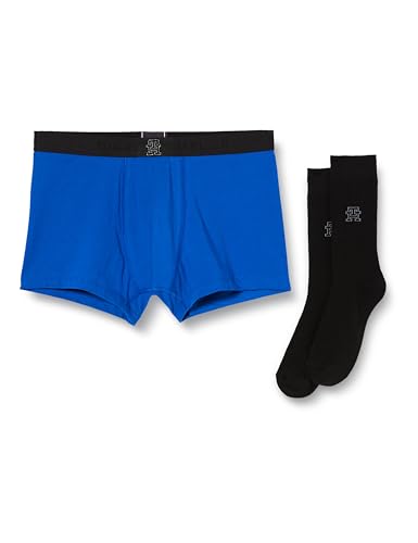 Tommy Hilfiger Trunk & Sock Set Um0Um03040 Pacchetti Regalo, Bianco (Black/Ultra Blue), M Uomo