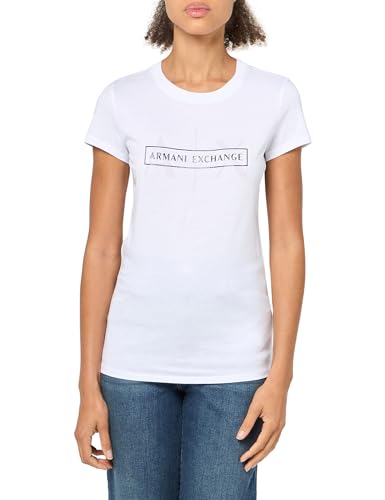 Armani Exchange Maglietta Da Donna 3Dyt46 Yj3Rz, Bianco (1000), M