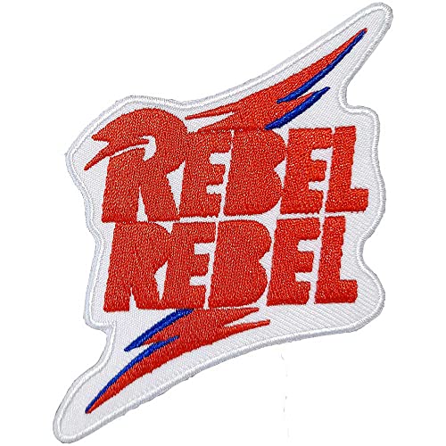 David Bowie Patch Rebel Rebel Nuovo Ufficiale Embroidered Woven Iron On 90 X