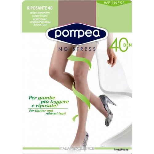 Pompea Collant Riposante 40Den (5 - Xl, Mineral)