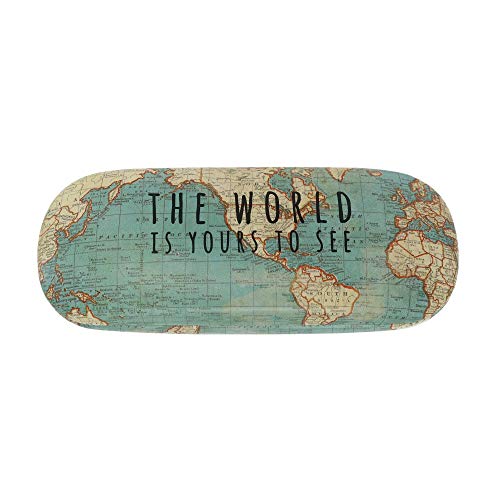Vintage Map The World Is Yours Hard Glasses Case