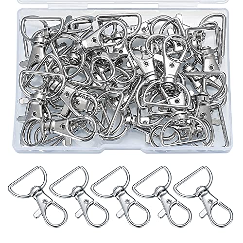 But The Cow 30 Pezzi Portachiavi Moschettone, Ganci Twist Lock Per Portachiavi Ruotabili A 360°, Ganci Girevole Per Macramè Accessori Fatti Mano Gioie