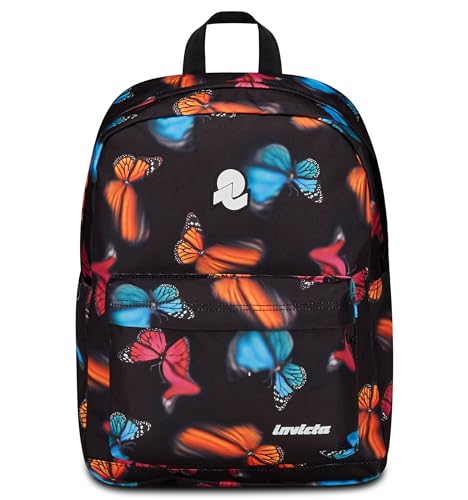 Invicta Zaino Scuola Carlson Fantasy, Nero, Zaino Mono Scomparto Con Tasca Porta Pc O Tablet E Tasca Porta Borraccia, Zaino Superiori, Università E Vi