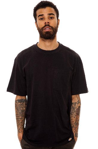 Dickies T-Shirt Morbida Ss Con Taschino, T-Shirt Uomo, Nero, S