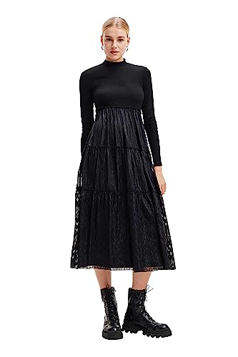Desigual Vest_Misha Dress, Nero, L Donna