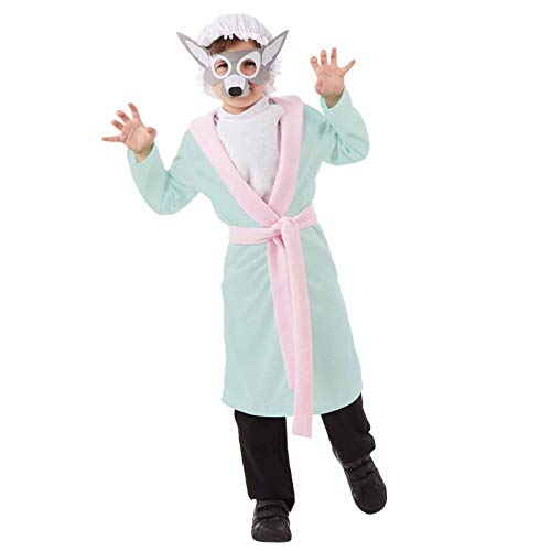 Fun Shack Lupo Da Favola Costume Da Giornata Mondi, Grandma Wolf, M Unisex Bambini