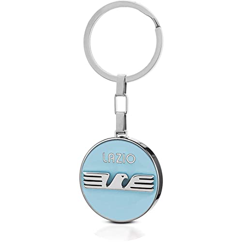 S.S. Lazio Portachiavi Da Unisex Della Squadra Collezione Lazio - Gioielli Squadre. Portachiavi In Acciaio. Dimensione Ciondolo: 30 Mm Circa. La Refer