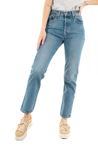 Levi'S 501® Crop, Jeans Donna, Medium Indigo Worn In, 26W / 28L