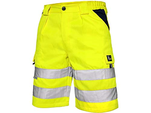 Cxs Norwich Pantaloncini Da Lavoro, Visibilmente Alti, Pantaloni Corti Da Lavoro, Colore Segnale, Pantalone Ad Alta Visibilità Con Strisce Riflettenti