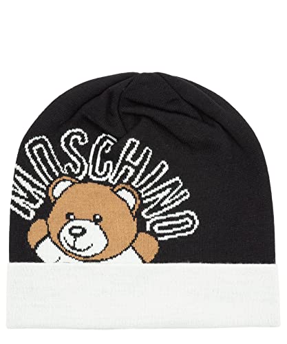 Moschino Berretto Teddy Bear Donna Black - White