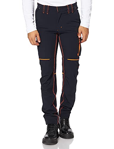 U-Power World, Pantaloni Cargo Slim Fit, Con Multi Tasche Frontali E Laterali, Pantaloni Comodi Ed Estensibili, Con Bottone Frontale, Tessuto Traspira